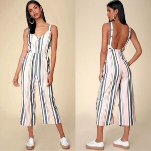 RVCA Multicolor Striped Jumpsuit